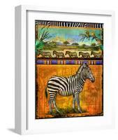 Zebra I-Chris Vest-Framed Art Print