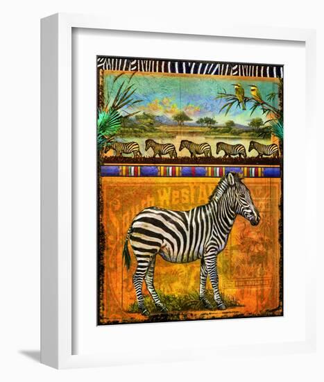 Zebra I-Chris Vest-Framed Art Print