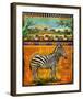 Zebra I-Chris Vest-Framed Art Print