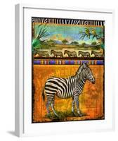 Zebra I-Chris Vest-Framed Art Print