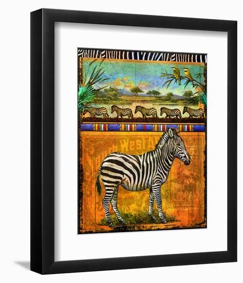 Zebra I-Chris Vest-Framed Art Print