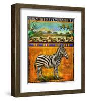 Zebra I-Chris Vest-Framed Art Print