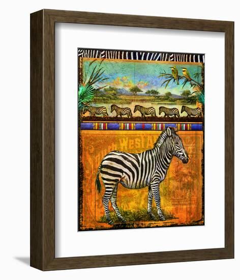 Zebra I-Chris Vest-Framed Art Print