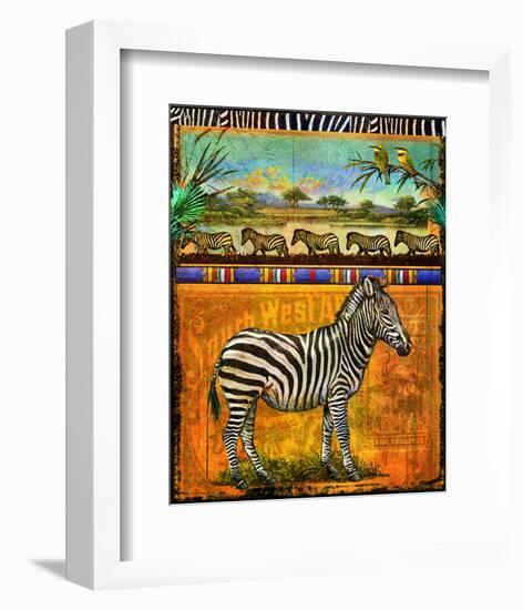 Zebra I-Chris Vest-Framed Art Print