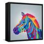 Zebra Icon. Animal and Art Design. Graphic-Jemastock-Framed Stretched Canvas