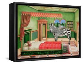 Zebra in a Bedroom, 1996-Anthony Southcombe-Framed Stretched Canvas