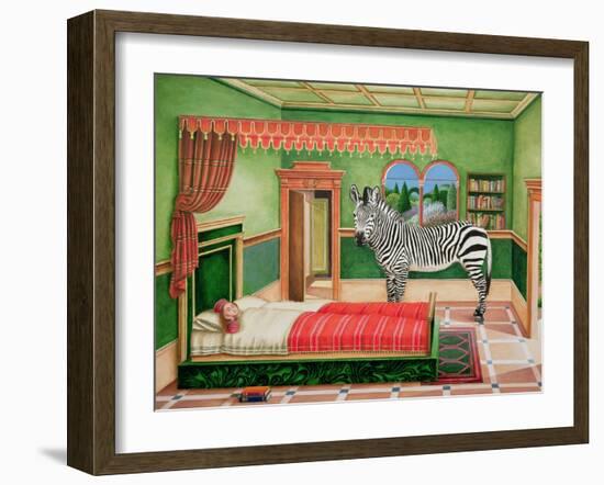 Zebra in a Bedroom, 1996-Anthony Southcombe-Framed Giclee Print