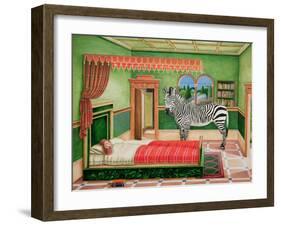 Zebra in a Bedroom, 1996-Anthony Southcombe-Framed Giclee Print