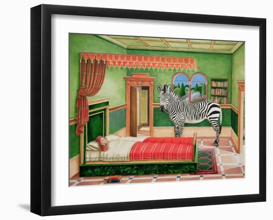 Zebra in a Bedroom, 1996-Anthony Southcombe-Framed Giclee Print
