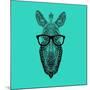 Zebra in Glasses-Lisa Kroll-Mounted Art Print