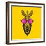 Zebra in Pink Glasses-Lisa Kroll-Framed Art Print