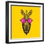 Zebra in Pink Glasses-Lisa Kroll-Framed Art Print