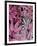 Zebra in Pink Leaves-Fab Funky-Framed Art Print