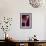 Zebra in Purple Vertical-Ikuko Kowada-Framed Giclee Print displayed on a wall