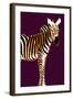 Zebra in Purple Vertical-Ikuko Kowada-Framed Giclee Print