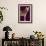 Zebra in Purple Vertical-Ikuko Kowada-Framed Giclee Print displayed on a wall