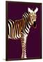 Zebra in Purple Vertical-Ikuko Kowada-Framed Giclee Print