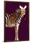 Zebra in Purple Vertical-Ikuko Kowada-Framed Giclee Print