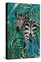 Zebra in the Jungle 2-Sarah Manovski-Stretched Canvas