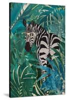 Zebra in the Jungle 2-Sarah Manovski-Stretched Canvas