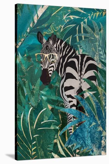 Zebra in the Jungle 2-Sarah Manovski-Stretched Canvas