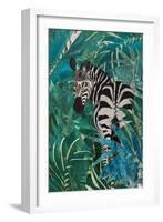 Zebra in the Jungle 2-Sarah Manovski-Framed Giclee Print