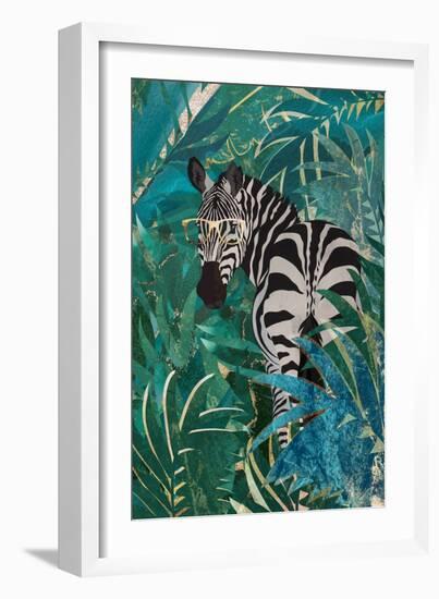 Zebra in the Jungle 2-Sarah Manovski-Framed Giclee Print