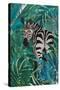 Zebra in the Jungle 2-Sarah Manovski-Stretched Canvas