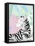 Zebra in the Tropics-Elizabeth Medley-Framed Stretched Canvas