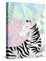 Zebra in the Tropics-Elizabeth Medley-Stretched Canvas