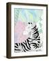 Zebra in the Tropics-Elizabeth Medley-Framed Art Print