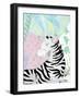 Zebra in the Tropics-Elizabeth Medley-Framed Art Print