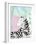 Zebra in the Tropics-Elizabeth Medley-Framed Art Print