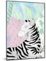 Zebra in the Tropics-Elizabeth Medley-Mounted Art Print