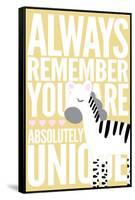 Zebra - Infant Sentiment - Yellow-Lantern Press-Framed Stretched Canvas