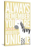 Zebra - Infant Sentiment - Yellow-Lantern Press-Stretched Canvas