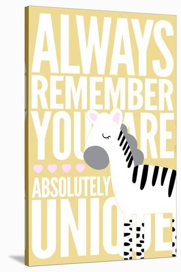 Zebra - Infant Sentiment - Yellow-Lantern Press-Stretched Canvas