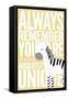 Zebra - Infant Sentiment - Yellow-Lantern Press-Framed Stretched Canvas