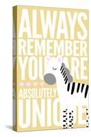 Zebra - Infant Sentiment - Yellow-Lantern Press-Stretched Canvas