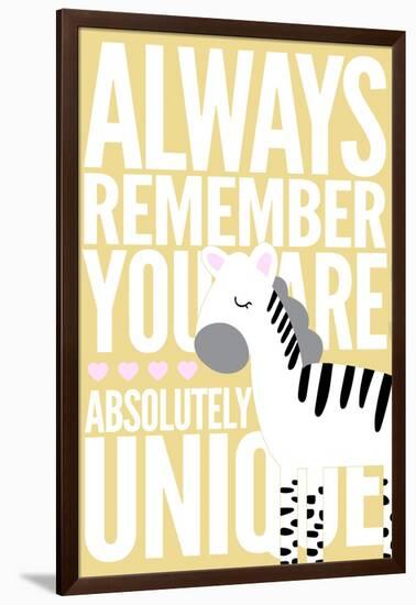 Zebra - Infant Sentiment - Yellow-Lantern Press-Framed Art Print