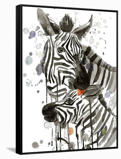 Zebra Kiss-Jin Jing-Framed Stretched Canvas