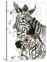 Zebra Kiss-Jin Jing-Stretched Canvas