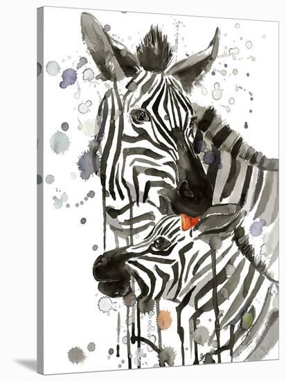 Zebra Kiss-Jin Jing-Stretched Canvas