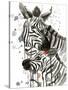 Zebra Kiss-Jin Jing-Stretched Canvas