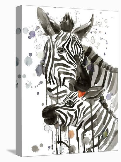 Zebra Kiss-Jin Jing-Stretched Canvas