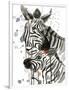 Zebra Kiss-Jin Jing-Framed Art Print