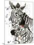 Zebra Kiss-Jin Jing-Mounted Art Print