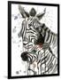 Zebra Kiss-Jin Jing-Framed Art Print