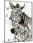 Zebra Kiss-Jin Jing-Mounted Art Print