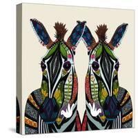 Zebra Love Ivory-Sharon Turner-Stretched Canvas